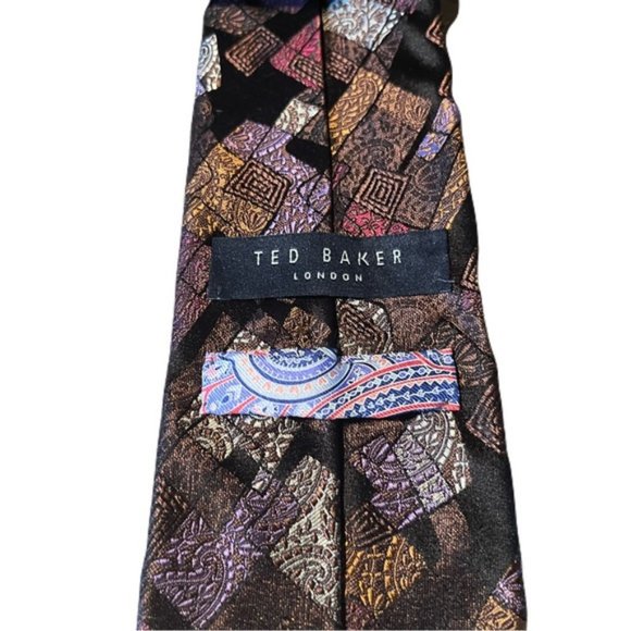 Ted Baker 60 x 3.5 Multi Color Geometric Mens Neck Tie - Picture 3 of 3